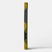 Coques Case-Mate iPhone Plaque noire jaune tartan MacLeod (Verso / Gauche)