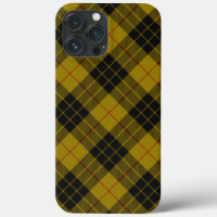 Plaque noire jaune tartan MacLeod