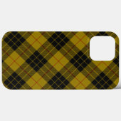 Coques Case-Mate iPhone Plaque noire jaune tartan MacLeod (Verso (horizontal))