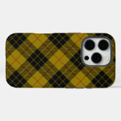 Coques Case-Mate iPhone Plaque noire jaune tartan MacLeod (Verso (horizontal))