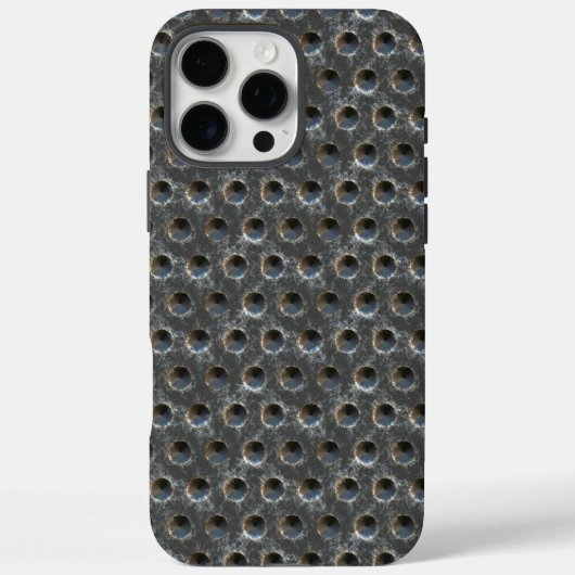 Coques Case-Mate iPhone Plaque Pois en acier industriel brut (Verso)