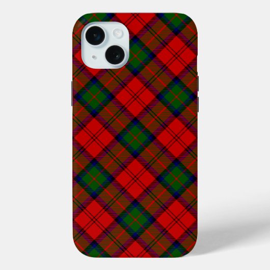 Coques Case-Mate iPhone Plaque vert rouge tartan MacDuff (Verso)