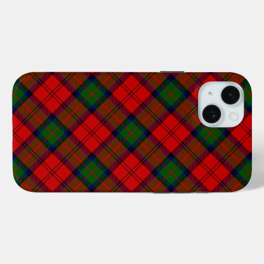Coques Case-Mate iPhone Plaque vert rouge tartan MacDuff (Verso (horizontal))