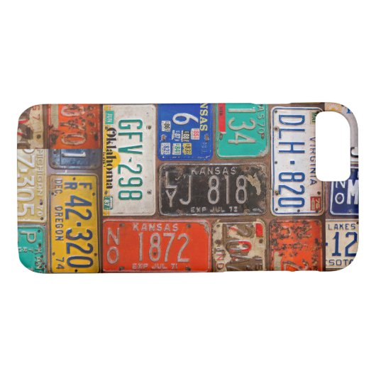 Coques Case-Mate iPhone plaques d'immatriculation rouillées rétro (Dos (Horizontal))