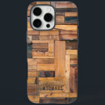 Coques iPhone 16 Pro Max Plaques en bois rustique Bois Nom personnalisé<br><div class="desc">Bois rustique Bois Bois Nom personnalisé iPhone 16 Pro Max Coque.Ce design rustique comprend des planches empilées en bois avec votre nom personnalisé. Personnalisez en modifiant le texte dans la zone de texte fournie.</div>