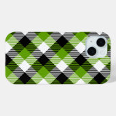 Coques Case-Mate iPhone Plaques Tartan simples Vert néon (Verso (horizontal))