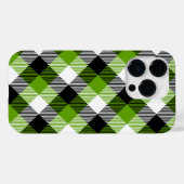 Coques Case-Mate iPhone Plaques Tartan simples Vert néon (Verso (horizontal))