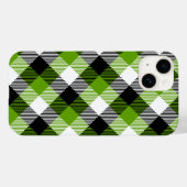 Coques Case-Mate iPhone Plaques Tartan simples Vert néon (Verso (horizontal))
