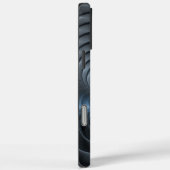 Coques Case-Mate iPhone Plastique bleu gris 3D Fractal Art moderne Abstrai (Verso / Droite)