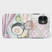 Coques Case-Mate iPhone Plat des sushi assortis avec des baguettes (Dos (Horizontal))