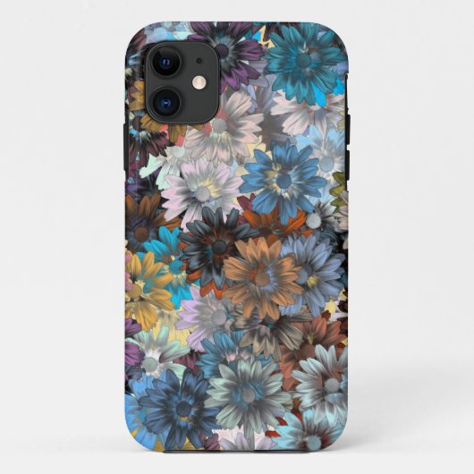 Coques Case-Mate iPhone Plat floral bleu (Dos)