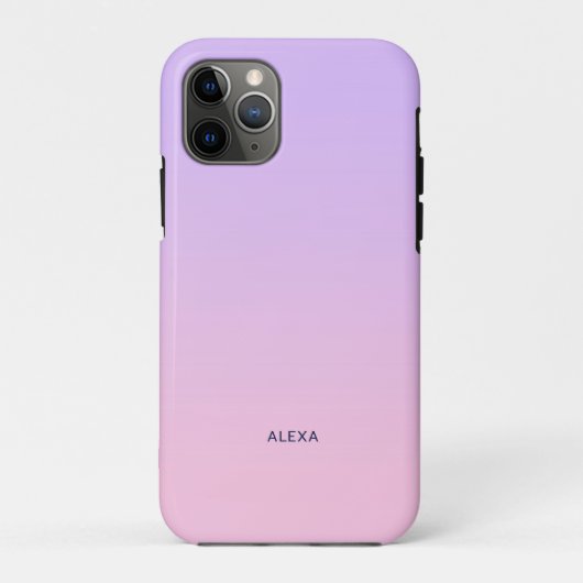 Coques Case-Mate iPhone Plat violet à rose ombre (Dos)