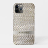 Coques Case-Mate iPhone Platine Snakeskin Digital Cuir Titane Métal (Dos)