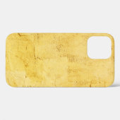 Coques Case-Mate iPhone plâtre abstrait jaune clair sur le mur (Verso (horizontal))