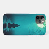 Coques Case-Mate iPhone Pleine lune éffrayante Conception nocturne (Dos (Horizontal))