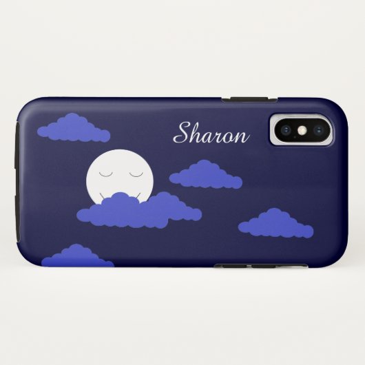 Coques Case-Mate iPhone Pleine lune en soirée : (Dos (Horizontal))