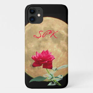 Case-Mate iPhone Case Pleine lune et Rose rouge personnalisée