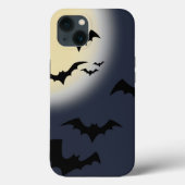 Coques Case-Mate iPhone Pleine lune Halloween avec chauves-souris (Verso)