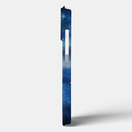 Coques Case-Mate iPhone Pleine lune Marine Blue Galaxy Sky Celestial Monog (Verso / Gauche)