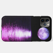 Coques Case-Mate iPhone Pleine lune reflet violet (Dos (Horizontal))
