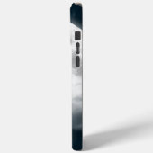 Coques Case-Mate iPhone Pleine lune sur daim bleu avec corbeau (Verso / Gauche)