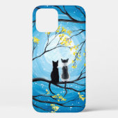 Coques Case-Mate iPhone Pleine lune Whimsical avec Chats (Verso)
