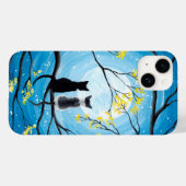 Coques Case-Mate iPhone Pleine lune Whimsical avec Chats (Verso (horizontal))