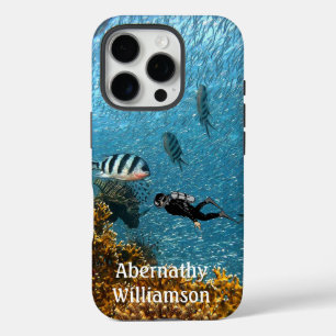 Coques iPhone 16 Pro Plongée sous-marine scène Plongée personnalisation