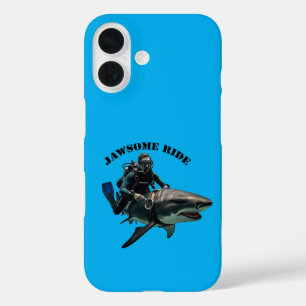 Coques iPhone 16 Plongée vintage de la SCUBA Plongée chevauchant un
