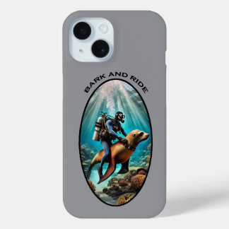 Coque Pour iPhone 15 Plongée vintage plongée plongée avec un URM de Lio