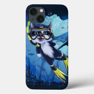 Case-Mate iPhone Case Plongeur de chat et requin qui sourit