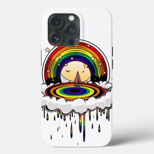 Coques Case-Mate iPhone Pluie arc-en-ciel (Verso)