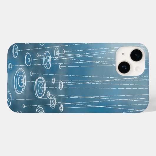 Coques Case-Mate iPhone Pluie Bleu (Verso (horizontal))