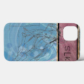 Coques Case-Mate iPhone Pluie Bleue Monogram Barrel Racer (Verso (horizontal))
