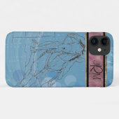 Coques Case-Mate iPhone Pluie Bleue Monogram Barrel Racer (Dos (Horizontal))