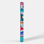Coques Case-Mate iPhone Pluie Parapluies d'aquarelle gaie avec nom (Verso / Droite)