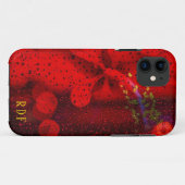 Coques Case-Mate iPhone Pluie rouge pointillé (Dos (Horizontal))