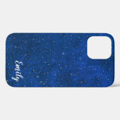 Coques Case-Mate iPhone Pluie sur le cuir bleu (Verso (horizontal))