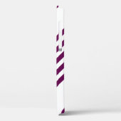 Coques Case-Mate iPhone Plum et blanc cinq bandes motif (Verso / Gauche)