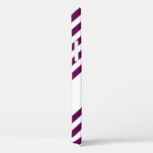 Coques Case-Mate iPhone Plum et blanc cinq bandes motif (Verso / Droite)