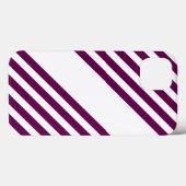 Coques Case-Mate iPhone Plum et blanc cinq bandes motif (Verso (horizontal))