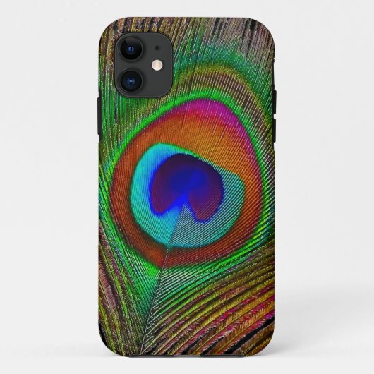 Coques Case-Mate iPhone Plume de paon cuivré vibrant (Dos)