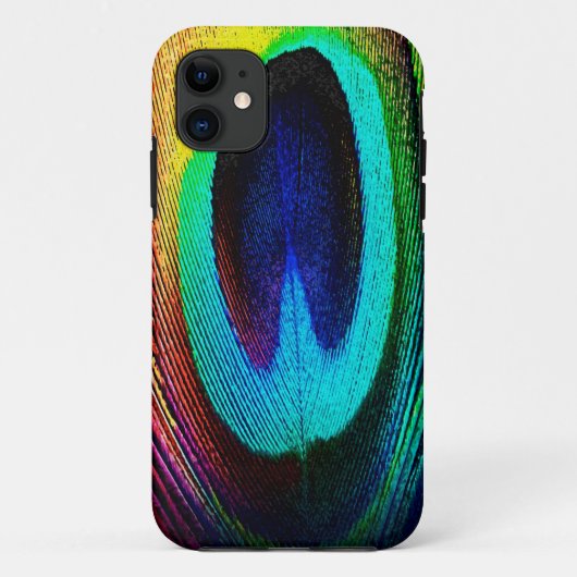 Coques Case-Mate iPhone Plume de paon vibrant (Dos)