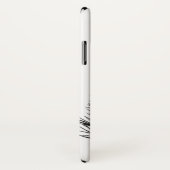 Coques Case-Mate iPhone plume noire avec oiseaux en vol (Dos/Droite)