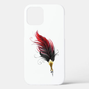 Case-Mate iPhone Case Plume rouge avec pointe en or