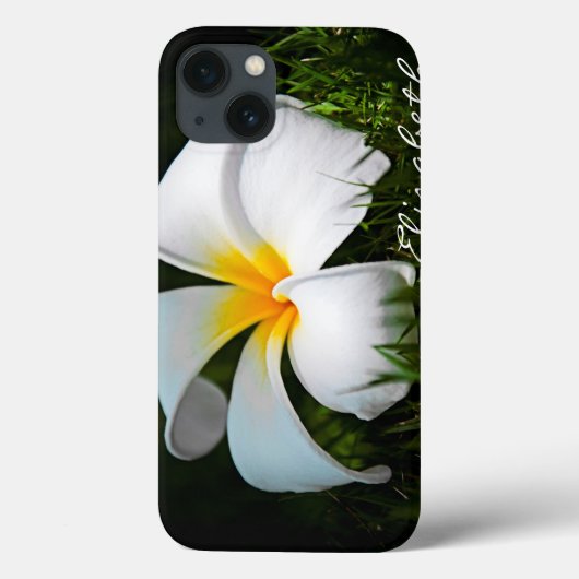 Coques Case-Mate iPhone Plumeria blanche Frangipani Hawaii (Verso)