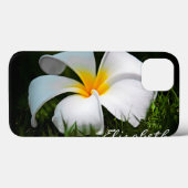 Coques Case-Mate iPhone Plumeria blanche Frangipani Hawaii (Verso (horizontal))