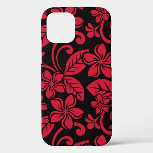 COQUES Case-Mate iPhone PLUMÉRIA D'ÎLE (NOIR/ROUGE) (Verso)