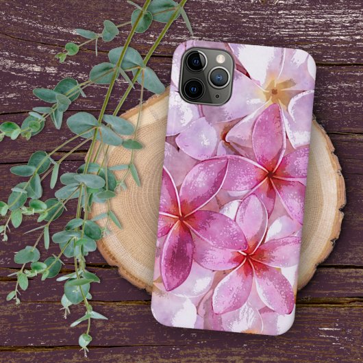 Coques Case-Mate iPhone Plumeria hawaïenne Fleur Aquarelle Peinture