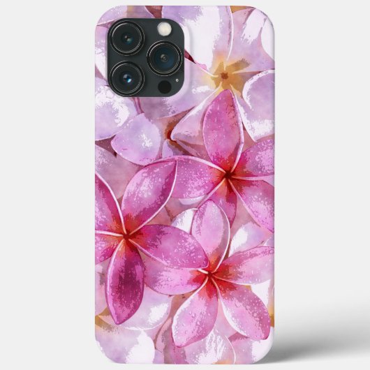 Coques Case-Mate iPhone Plumeria hawaïenne Fleur Aquarelle Peinture (Verso)